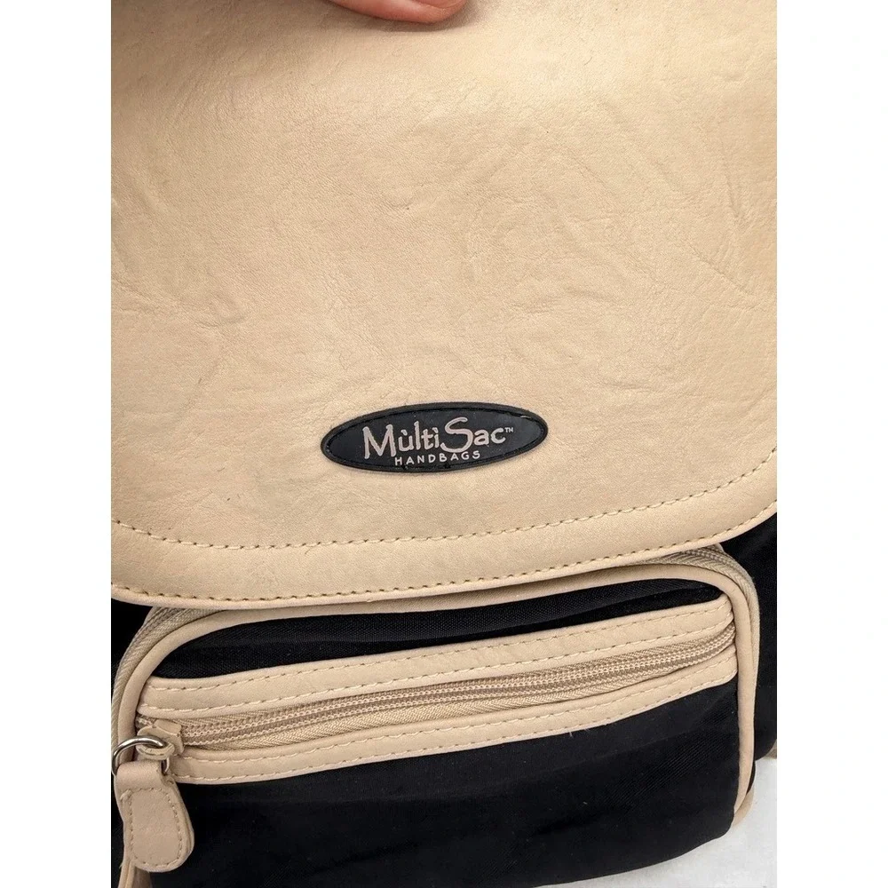 MultiSac Crossbody Backpack-Like Bag Two Tone Multi Pocket Organizer Travel